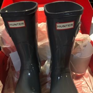 Gray Hunter rain boots